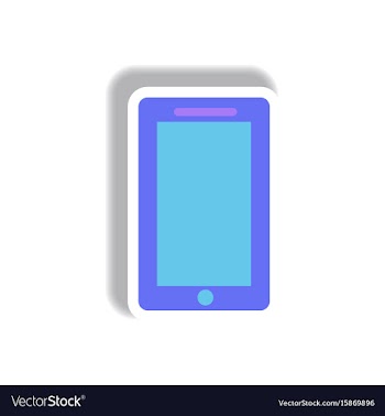 In paper sticker style phone vector image
