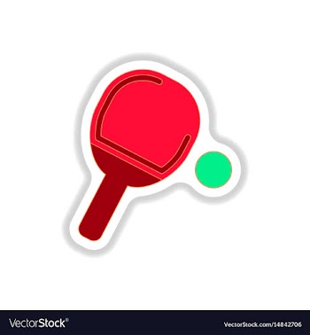 In paper sticker style ping vector image