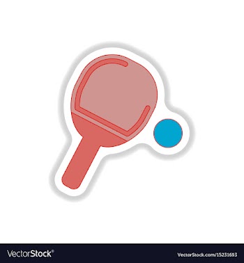 In paper sticker style ping vector image