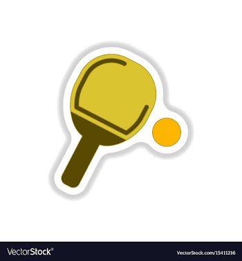 In paper sticker style ping vector image