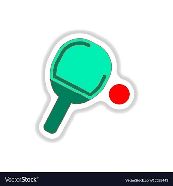 In paper sticker style ping vector image
