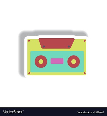 In paper sticker style retro vector image