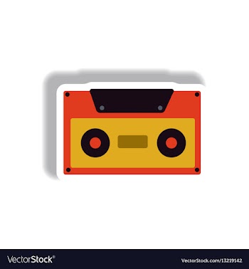In paper sticker style retro vector image