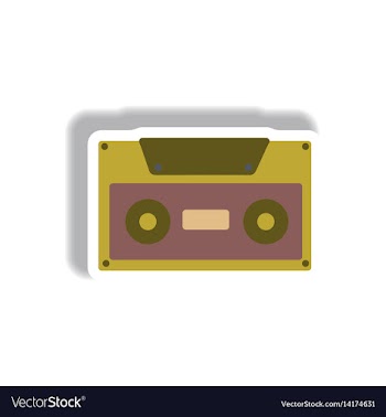 In paper sticker style retro vector image