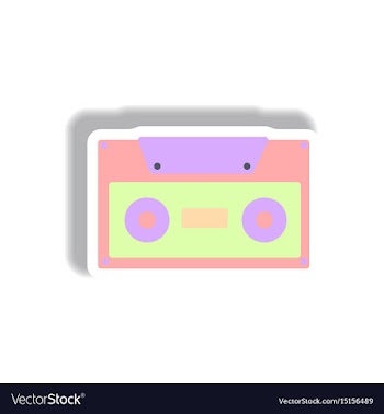 In paper sticker style retro vector image