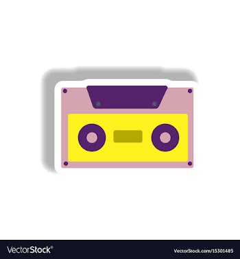 In paper sticker style retro vector image