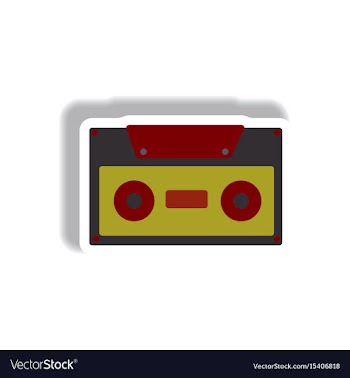 In paper sticker style retro vector image