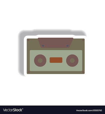 In paper sticker style retro vector image