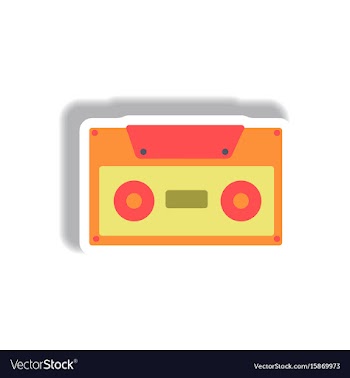 In paper sticker style retro vector image