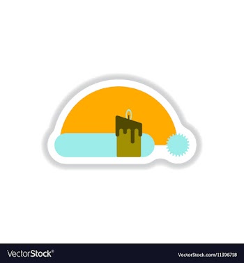 In paper sticker style Santa vector image
