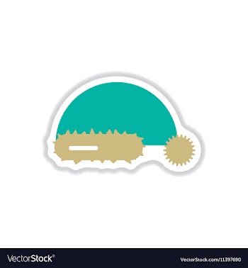 In paper sticker style Santa vector image