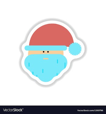 In paper sticker style Santa vector image