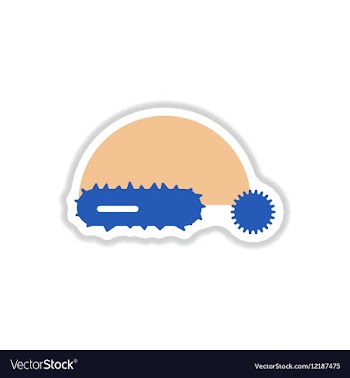 In paper sticker style Santa vector image