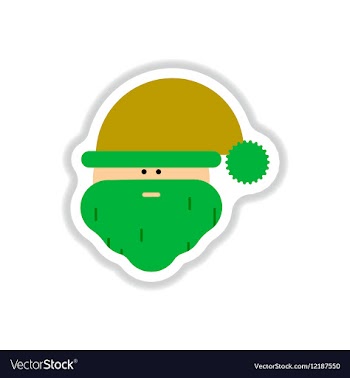 In paper sticker style Santa vector image