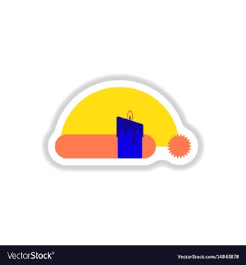 In paper sticker style santa vector image