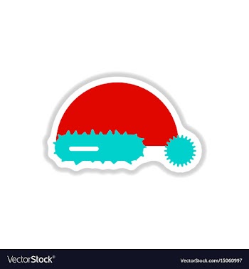 In paper sticker style santa vector image