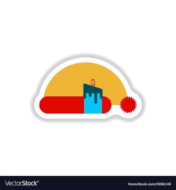 In paper sticker style santa vector image