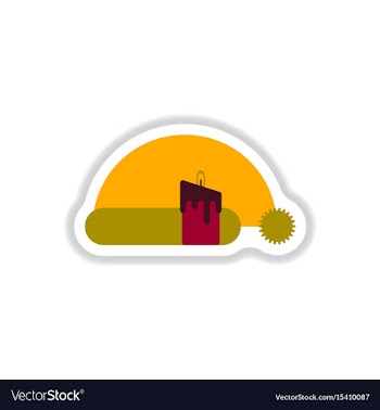 In paper sticker style santa vector image