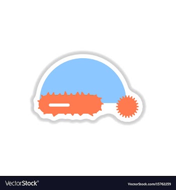 In paper sticker style santa vector image