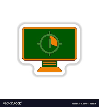 In paper sticker style screen vector image