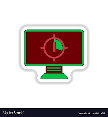 In paper sticker style screen vector image