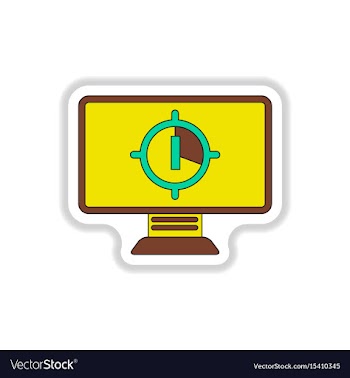 In paper sticker style screen vector image