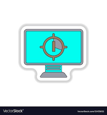 In paper sticker style screen vector image