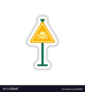 In paper sticker style skull vector image