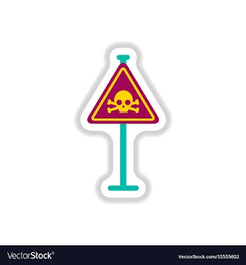 In paper sticker style skull vector image