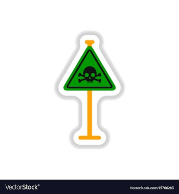 In paper sticker style skull vector image