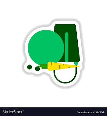 In paper sticker style snowman vector image