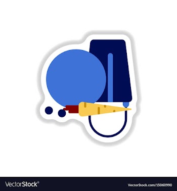 In paper sticker style snowman vector image