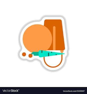 In paper sticker style snowman vector image