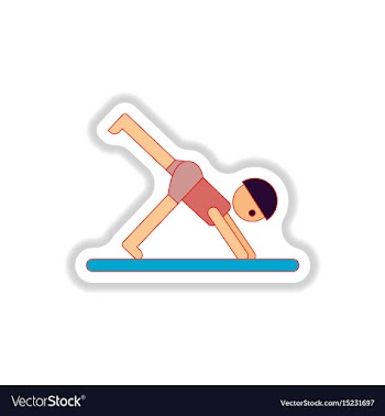 In paper sticker style sport vector image