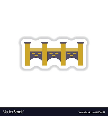 In paper sticker style Stone vector image