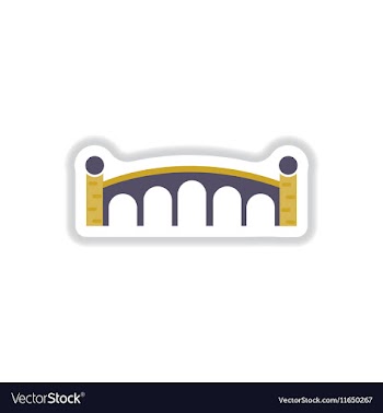 In paper sticker style Stone vector image