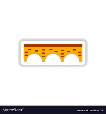 In paper sticker style stone vector image