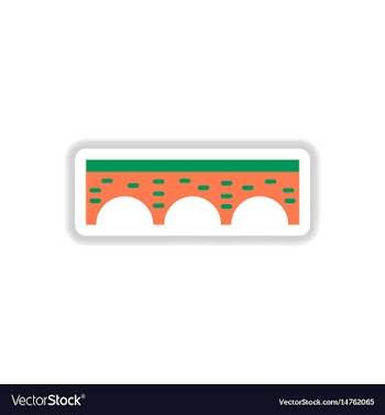 In paper sticker style stone vector image