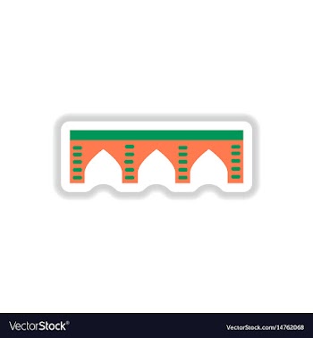 In paper sticker style stone vector image
