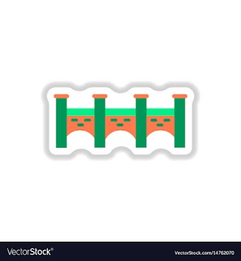 In paper sticker style stone vector image
