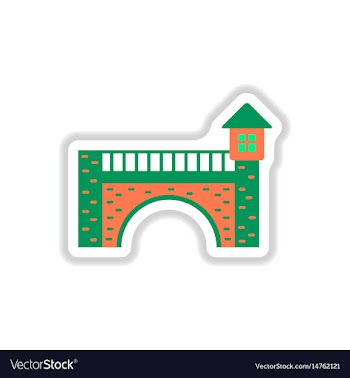 In paper sticker style stone vector image