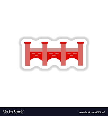 In paper sticker style stone vector image