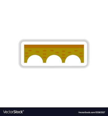 In paper sticker style stone vector image