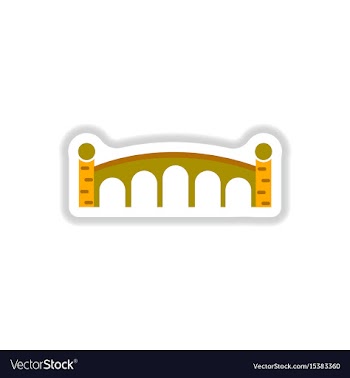 In paper sticker style stone vector image