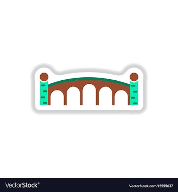 In paper sticker style stone vector image