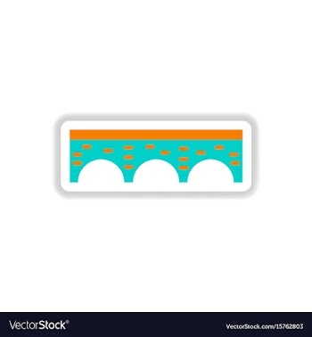 In paper sticker style stone vector image