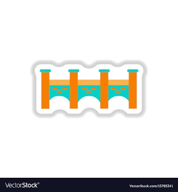 In paper sticker style stone vector image