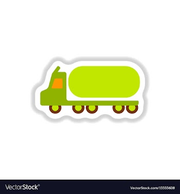 In paper sticker style tank vector image