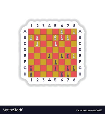 In paper sticker style The vector image