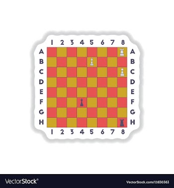In paper sticker style The vector image